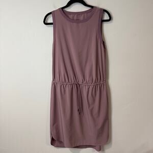 Athleta Women's Rincon Dress Tank Tie Waist Athleisure Travel Purple Small Tall